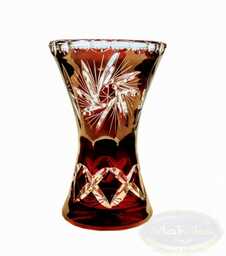 Rubinowy kryształowy wazon X 18 Młynek