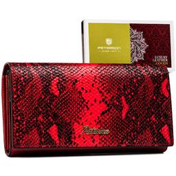 Portfel skórzany Peterson PTN SM-411 czerwony