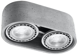 Sollux Owalny downligt betonowy SL.0882 szara lampa sufitowa