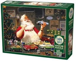 Puzzle 1000 Święty Mikołaj maluje samochody G3 -