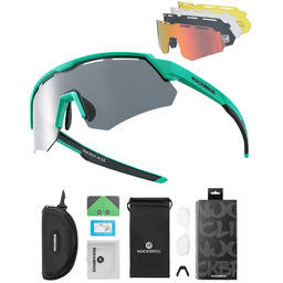Rockbros Okulary przeciwsłoneczne rowerowe - 4 wymienne soczewki