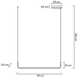 MOOSEE lampa wisząca SHAPE 90 czarna