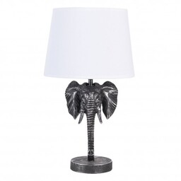 Lampa Stołowa Ze Słoniem Srebrna Clayre & Eef