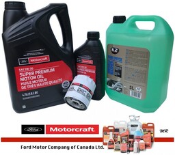 Oryginalny filtr oraz syntetyczny olej silnikowy Motorcraft 5W30