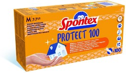 Jednorazowe rękawice winylowe Spontex Protectrozm. M, 100 szt.