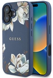 Guess Etui Grained Flower Pattern do MagSafe