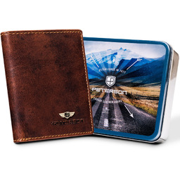 Portfel skórzany Peterson PTN WL-0904-COM brązowy