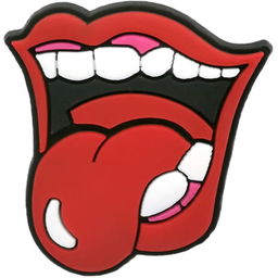Usta z językiem przypinka do crocs, Rolling Stones