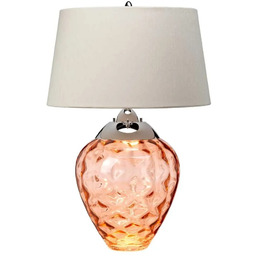 LAMPA STOŁOWA Samara, szklana podstawa w pomarańczowym wydaniu,
