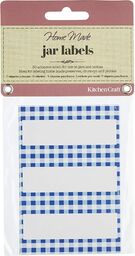 KitchenCraft domowe samoprzylepne etykiety na słoiki, papier, niebieską