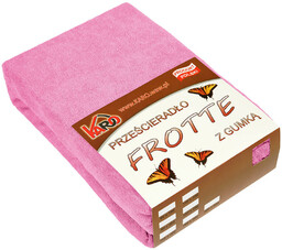 KARO Prześcieradło frotte z gumką 80x160 różowe 020