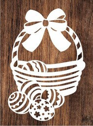 Wielkanocny koszyk- wycinanka z kartonu