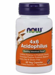 NOW FOODS 4x6 Acidophilus - Probiotyk 4 Billion