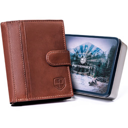 Portfel skórzany Peterson PTN N005L-PCA brązowy