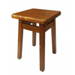 Taboret sosnowy stołek drewniany kuchenny kol. kasztan