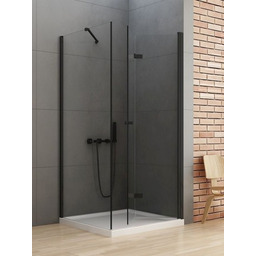 New Trendy New Soleo Black kabina kwadratowa drzwi