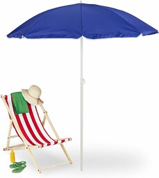 Relaxdays Parasol przeciwsłoneczny, Ø 160 cm, zginany,