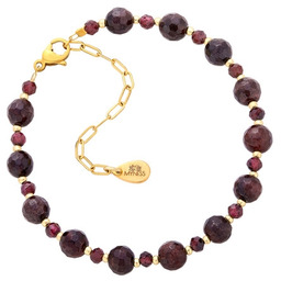 Pakamera Bransoletka z kamieni naturalnych - granat