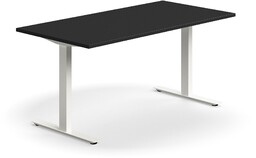 Biurko QBUS, proste, 1600x800 mm, rama T, biały,