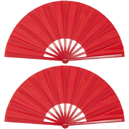 2 Wachlarz czerwony skladany ręczny 33x64 cm japonski