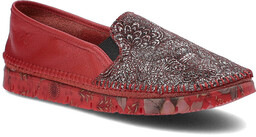 Czerwone Półbuty Maciejka Damskie Wygodne Obuwie