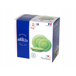Serwis Zestaw Talerzy 18EL Duralex Green Zielone hartowane