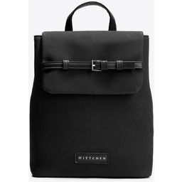 Damski plecak z imitacji skóry z dekoracyjnym paskiem