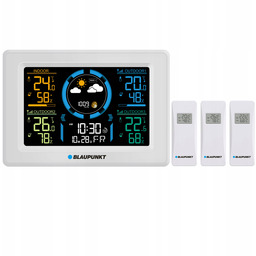 Stacja pogodowa z 3 sensorami lcd Blaupunkt WS40WH