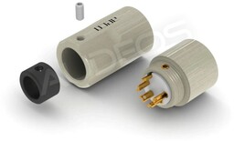 aeco AX4-1611G męski, 4-pinowy wtyk XLR (pozłacany)