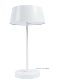 Lampa Stołowa Lindby, Milica, ściemnialny, biały, salon, metal,