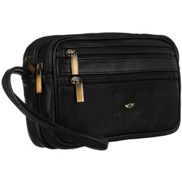 Saszetka skórzana do ręki Peterson PTN 1058-NDM czarna