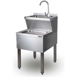 Saro Umywalka porządkowa 700x500x(h)850 mm z perforowanym stojakiem