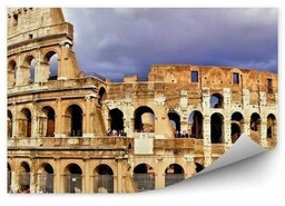 Ludzie turyści widok na koloseum w rzymie Okleina