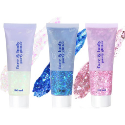 URAQT Żel brokatowy do ciała, Chunky Glitter Gel,