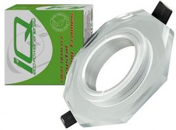 Oprawa sufitowa ozdobna MR16/GU10 ośmiokątna szklana srebrna