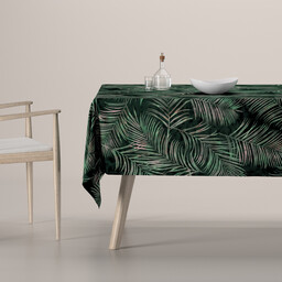 Obrus prostokątny, liscie na zielonym tle , Velvet