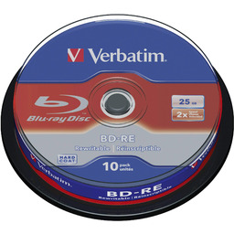 Jednowarstwowe Blu-ray VERBATIM BD-RE 25 GB I Dysk