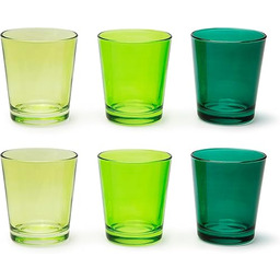 Excelsa Portofino zestaw 6 szklanek, zielona drabina, 30