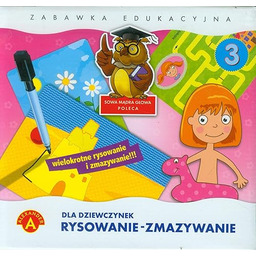Rysowanie-zmazywanie 3 Dla dziewczynek: Zabawka edukacyjna