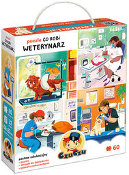 CzuCzu Co robi weterynarz, puzzle dla dzieci,