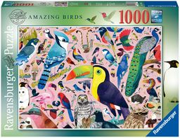Puzzle 2D 1000 elementów: Matt Sewell''s Wspaniałe ptaki