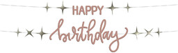 Baner Happy Birthday różowy - 100 cm -