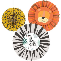 Amscan 9909361 - wachlarz dekoracyjny Get Wild, 6