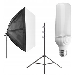 Zestaw fotograficzny Softbox 40x40cm 85W wywiady