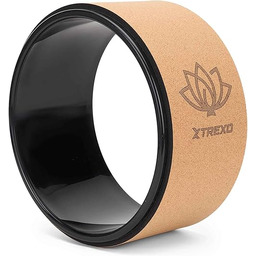 XTREXO Koło do jogi, naturalny korek o średnicy