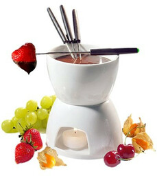 Cilio Zestaw do fondue czekoladowego (biały)