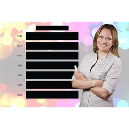 Naklejka ścienna tablica łupkowa kalendarz z płynną kredą,