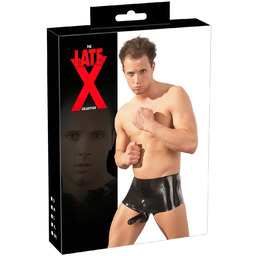 LATEX - bokserki z nakładką na penisa -