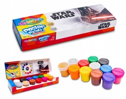 Farby plakatowe Star Wars 12 kolorów Colorino 6446-COLORINO-STARWARS