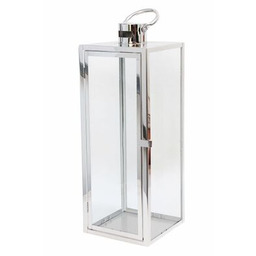 Latarnia na świece Barcelona L srebrna 50 x